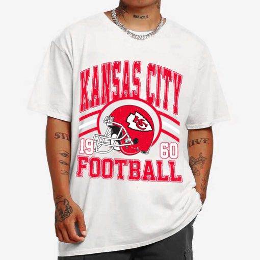 T Shirt MEN 1 DSHLM16 Vintage Sunday Helmet Football Kansas City Chiefs T Shirt