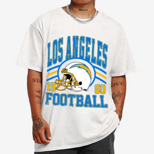 T Shirt MEN 1 DSHLM18 Vintage Sunday Helmet Football Los Angeles Chargers T Shirt