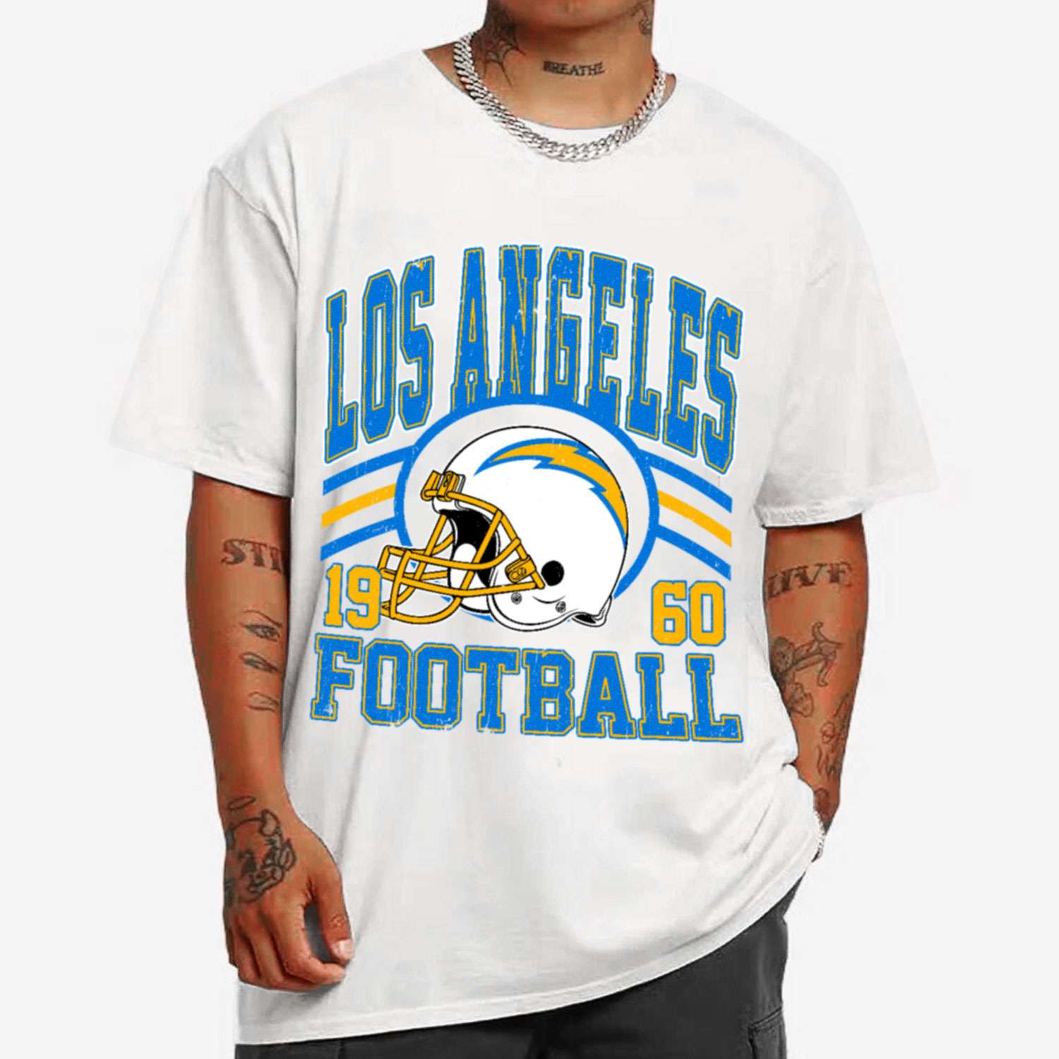 Vintage Sunday Helmet Football Los Angeles Chargers T-Shirt