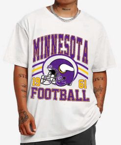 T Shirt MEN 1 DSHLM21 Vintage Sunday Helmet Football Minnesota Vikings T Shirt