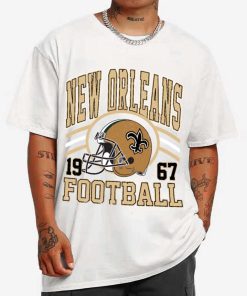 T Shirt MEN 1 DSHLM23 Vintage Sunday Helmet Football New Orleans Saints T Shirt