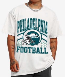 T Shirt MEN 1 DSHLM26 Vintage Sunday Helmet Football Philadelphia Eagles T Shirt 1