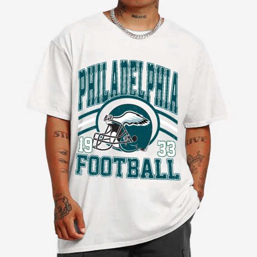 T Shirt MEN 1 DSHLM26 Vintage Sunday Helmet Football Philadelphia Eagles T Shirt 1
