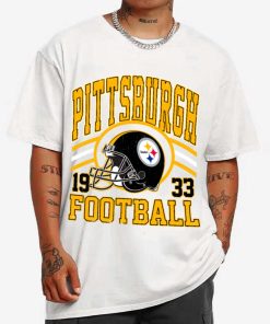 T Shirt MEN 1 DSHLM27 Vintage Sunday Helmet Football Pittsburgh Steelers T Shirt