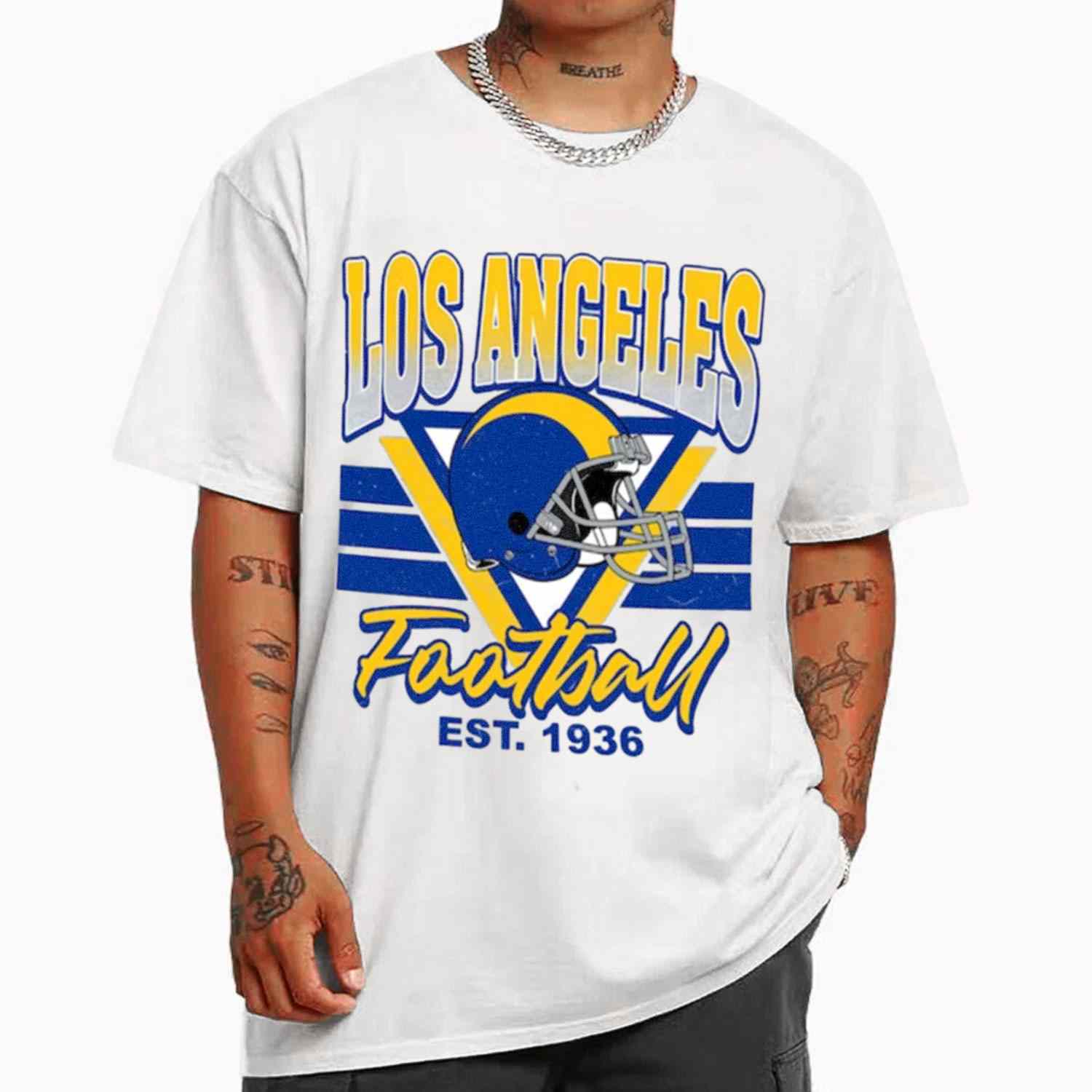 Sunday Retro Los Angeles Rams Helmets NFL T-Shirt