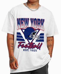 T Shirt MEN White TS0222 Giants Helmets NFL Sunday Retro New York Giants T Shirt