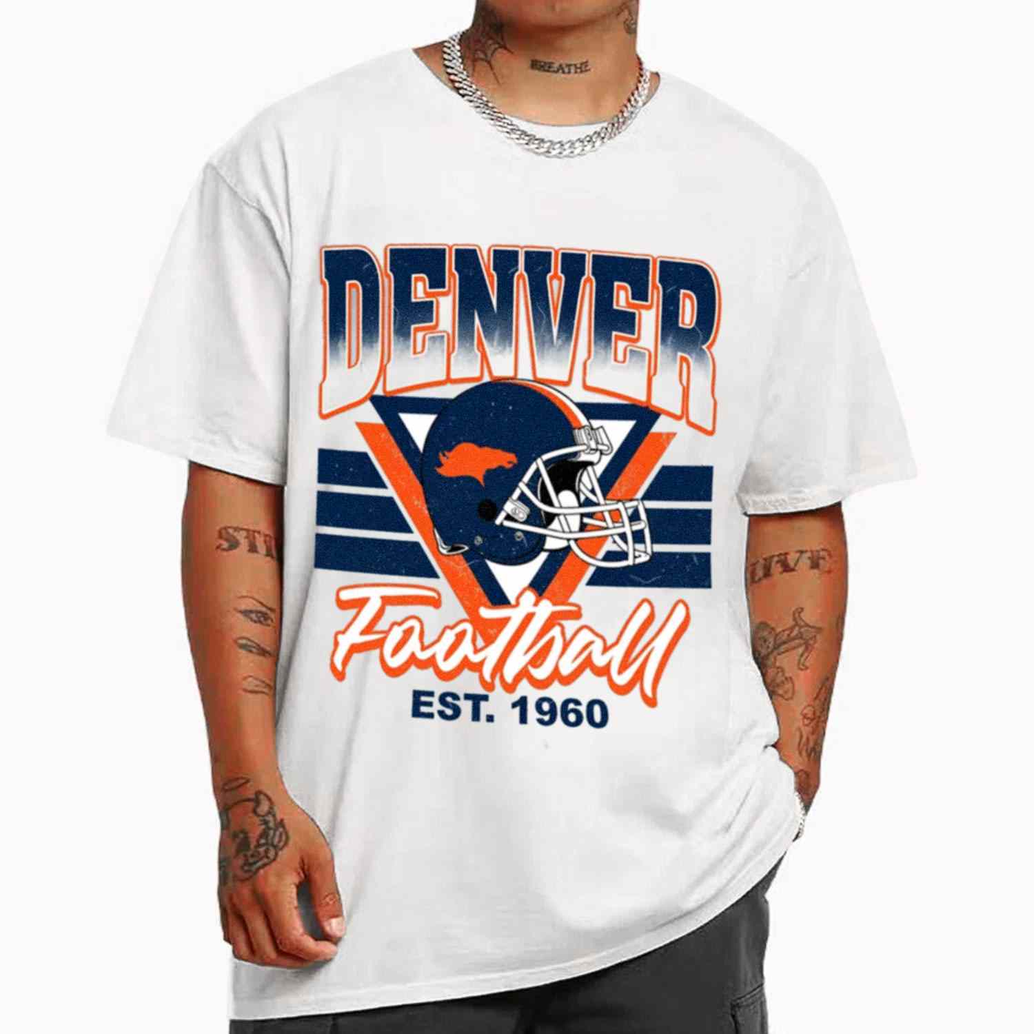 Sunday Retro Denver Broncos Helmets NFL T-Shirt - Cruel Ball