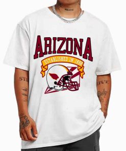 T Shirt MEN White TS0301 Arizona Established In 1898 Vintage Football Team Arizona Cardinals T Shirt
