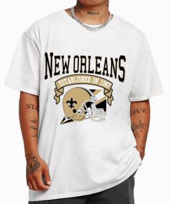 T Shirt MEN White TS0311 Cincinnati Established In 1967 Vintage Football Team New Orleans Saints T Shirt
