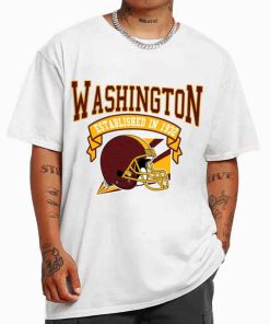 T Shirt MEN White TS0313 Washington Established In 1978 Vintage Football Team Washington Commander T Shirt