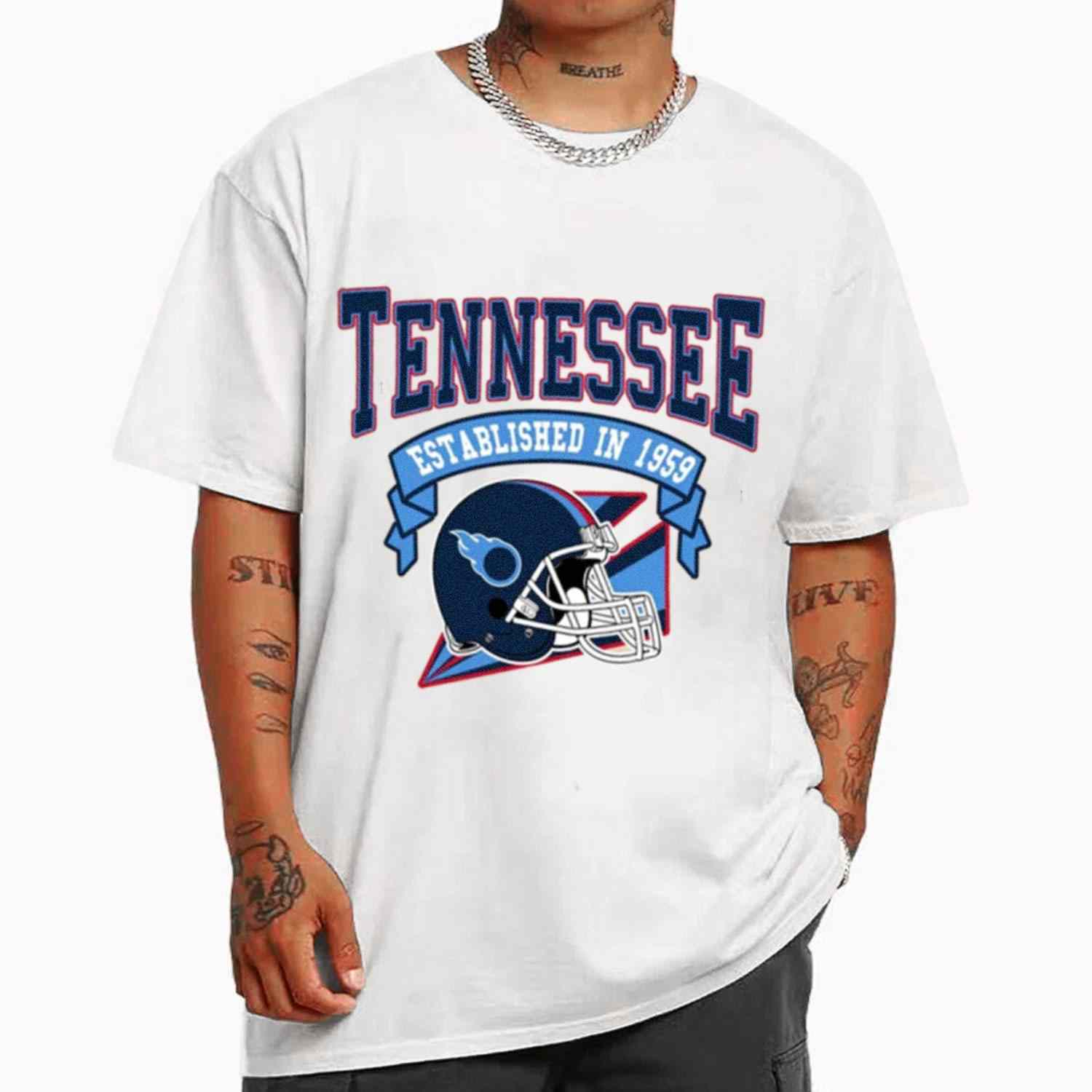 Vintage Football Team Tennessee Titans Established In 1959 T-Shirt
