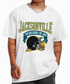 T Shirt MEN White TS0324 Jacksonville Established In 1993 Vintage Football Team Jacksonville Jaguars T Shirt