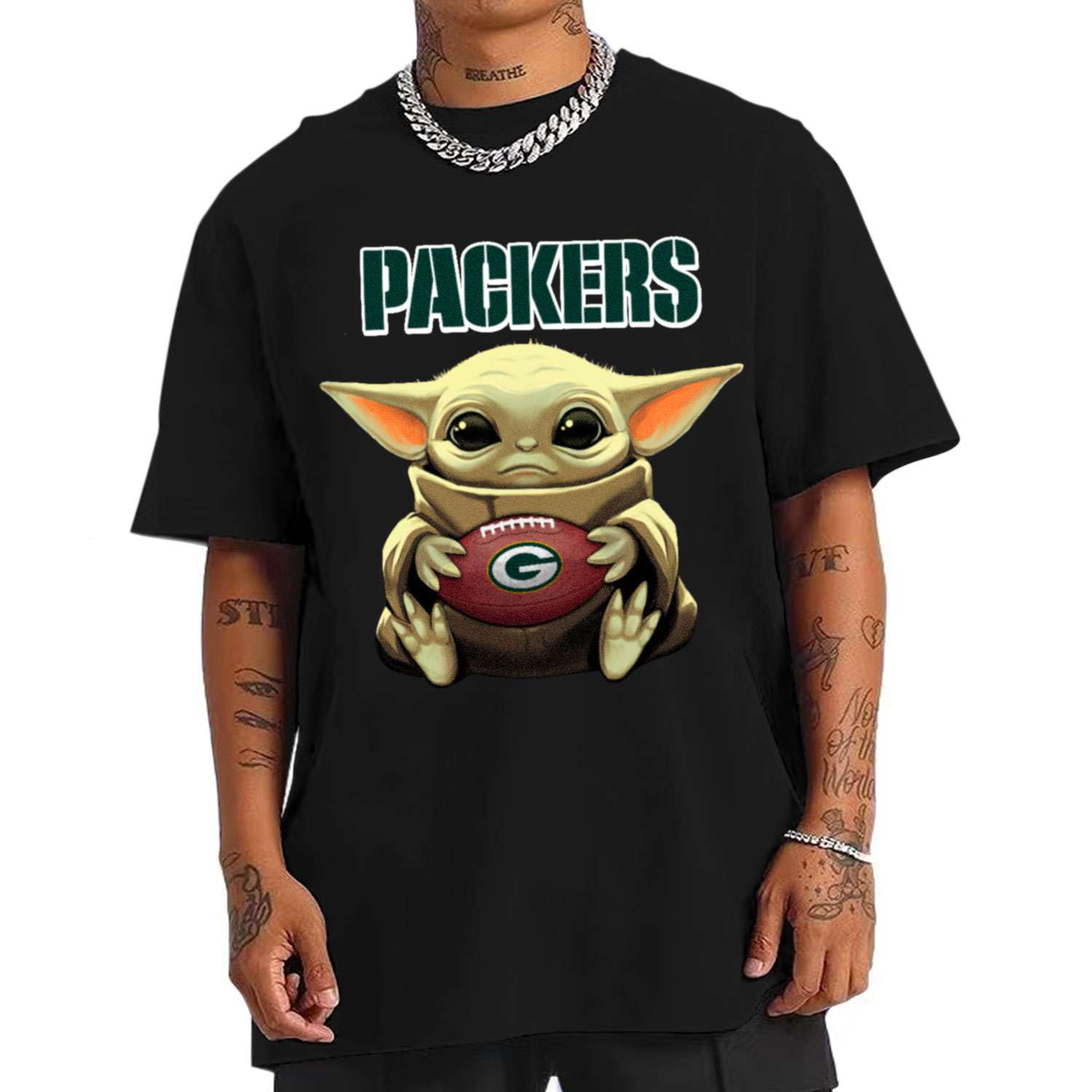 Green Bay Packers Baby Yoda Shirt