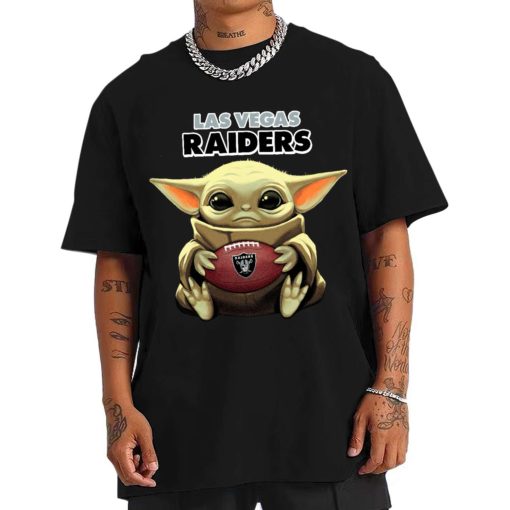 T Shirt Men DSBB17 Baby Yoda Hold Duke Ball Las Vegas Raiders T Shirt