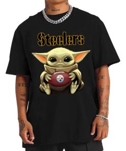 T Shirt Men DSBB27 Baby Yoda Hold Duke Ball Pittsburgh Steelers T Shirt