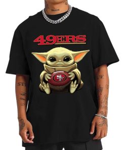 T Shirt Men DSBB28 Baby Yoda Hold Duke Ball San Francisco 49ers T Shirt