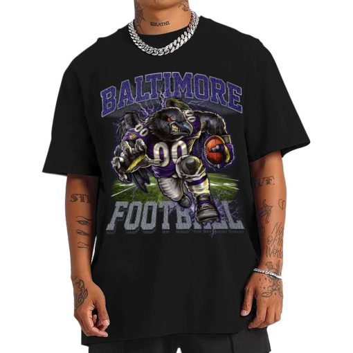 T Shirt Men DSMC08 Poe Mascot Baltimore Ravens T Shirt