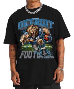 T Shirt Men DSMC16 Roary Mascot Detroit Lions T Shirt