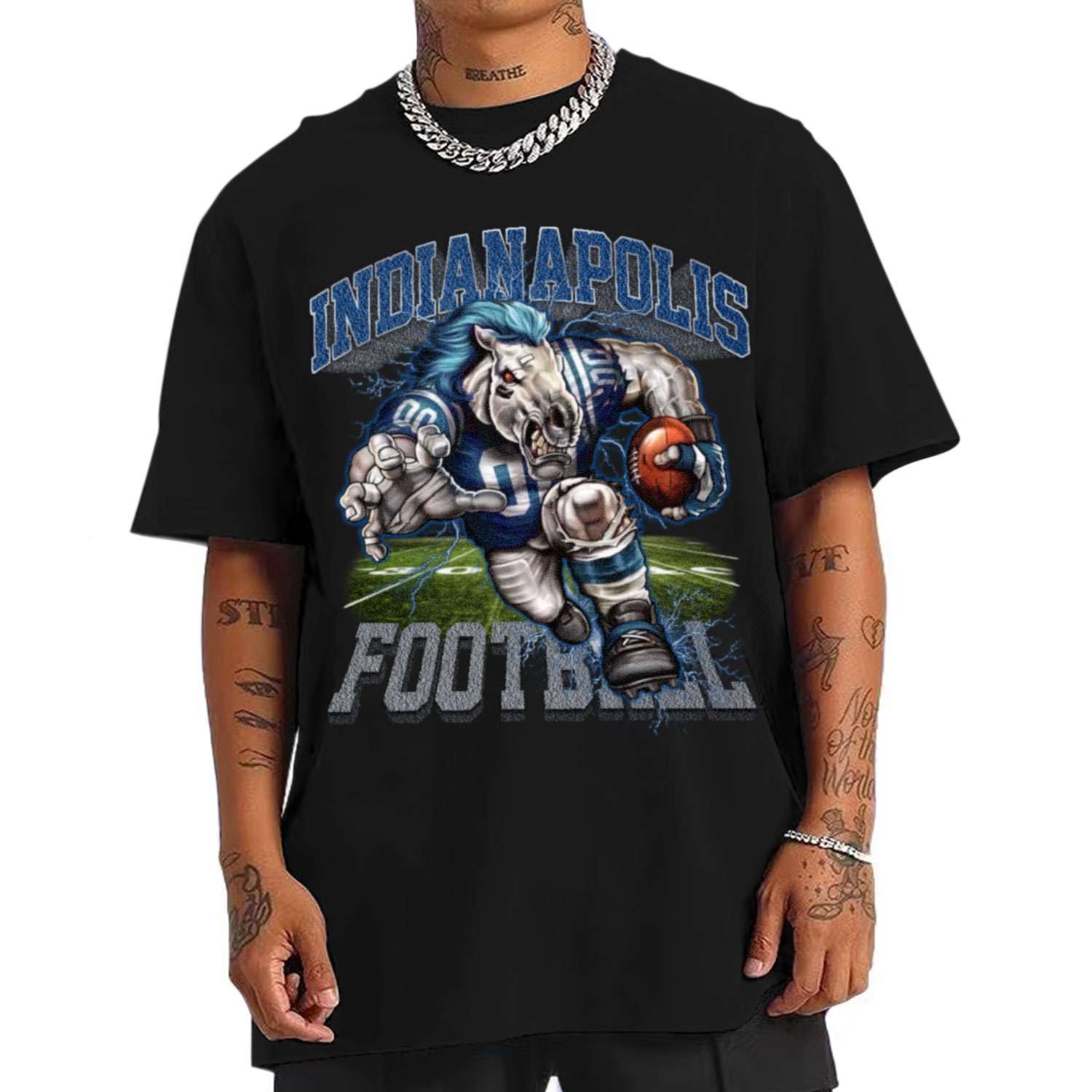 Blue Mascot Indianapolis Colts T-Shirt - Cruel Ball