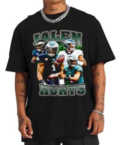 T Shirt Men TSBN103 Jalen Hurts Vintage Bootleg Style Philadelphia Eagles T Shirt