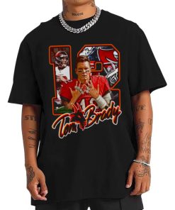 T Shirt Men TSBN105 Tom Brady Vintage Bootleg Style Tampa Bay Buccaneers T Shirt
