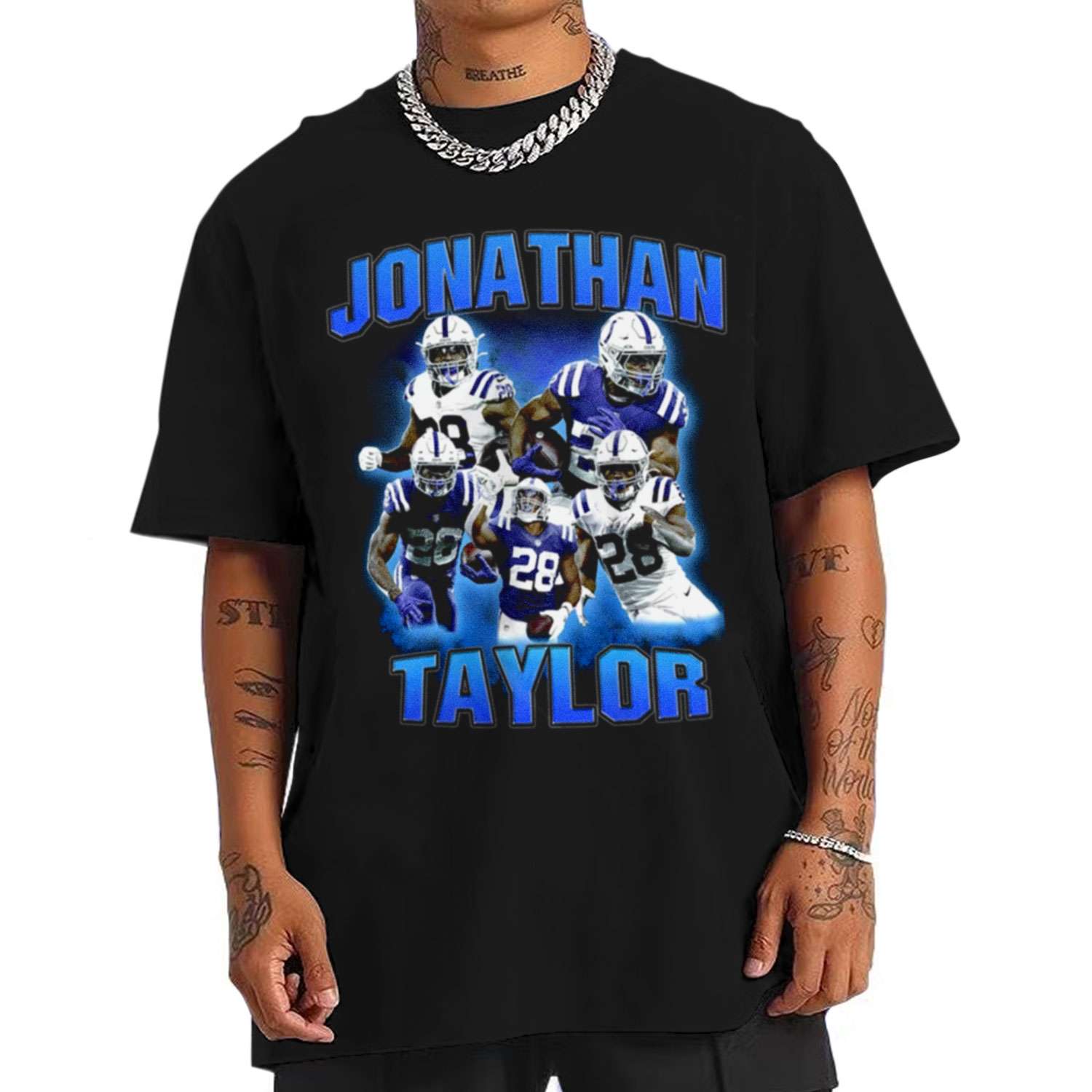 Jonathan Taylor Vintage Bootleg Style Indianapolis Colts T-Shirt