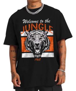 T Shirt Men TSBN113 Welcome To The Jungle Vintage Retro Cincinnati Bengals T Shirt