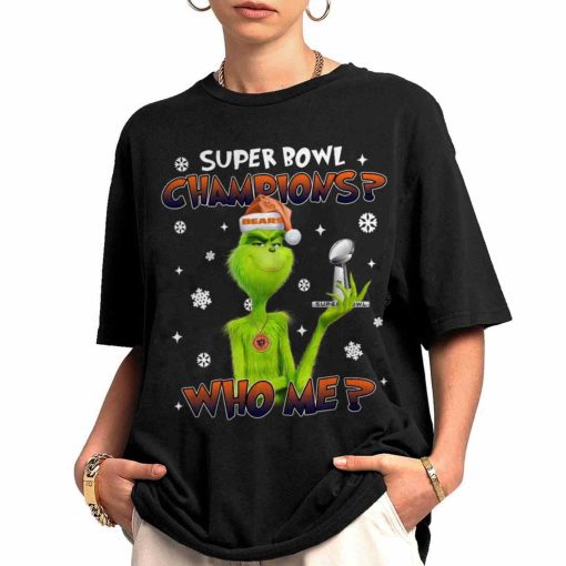 T Shirt Women 0 TSGR06 Grinch Who Me Super Bowl Champions Chicago Bears T Shirt