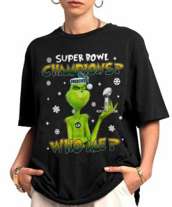 T Shirt Women 0 TSGR12 Grinch Who Me Super Bowl Champions Green Bay Packers T Shirt
