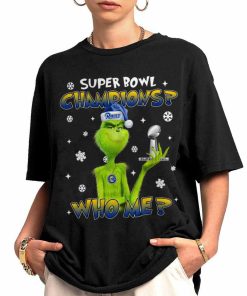 T Shirt Women 0 TSGR19 Grinch Who Me Super Bowl Champions Los Angeles Rams T Shirt