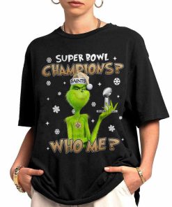T Shirt Women 0 TSGR23 Grinch Who Me Super Bowl Champions New Orleans Saints T Shirt