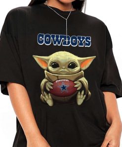 T Shirt Women 1 DSBB09 Baby Yoda Hold Duke Ball Dallas Cowboys T Shirt