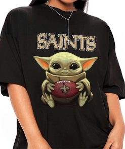 T Shirt Women 1 DSBB23 Baby Yoda Hold Duke Ball New Orleans Saints T Shirt