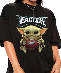 T Shirt Women 1 DSBB26 Baby Yoda Hold Duke Ball Philadelphia Eagles T Shirt