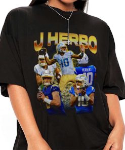 T Shirt Women 1 TSBN097 Justin Herbert Vintage Bootleg Style Los Angeles Chargers T Shirt
