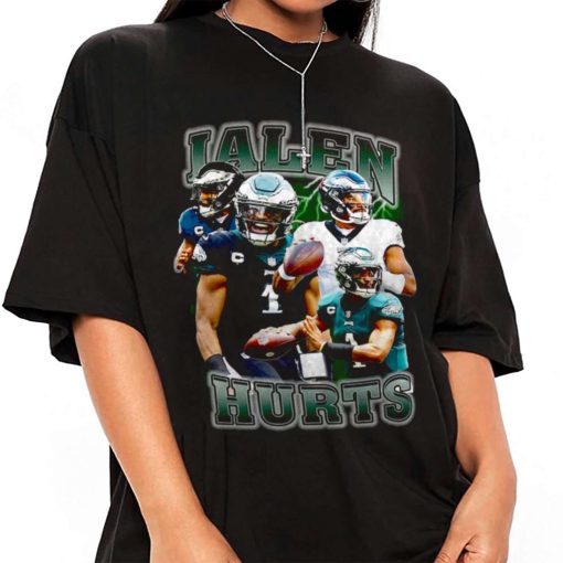 1922 Womens PHILADELPHIA EAGLES JALEN HURTS Vintage V-Neck Football Jersey  Shirt