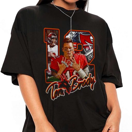 T Shirt Women 1 TSBN105 Tom Brady Vintage Bootleg Style Tampa Bay Buccaneers T Shirt