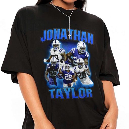 T Shirt Women 1 TSBN106 Jonathan Taylor Vintage Bootleg Style Indianapolis Colts T Shirt