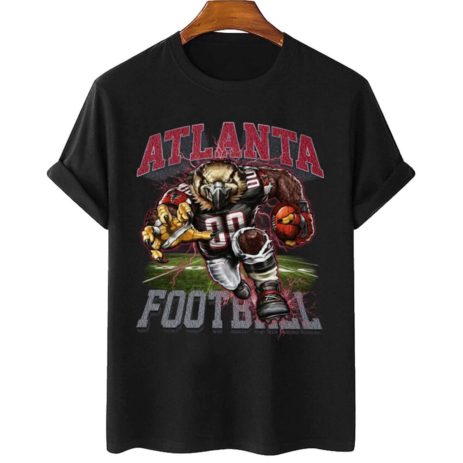 Mascot Breaking Through Wall Atlanta Falcons T-Shirt - Cruel Ball