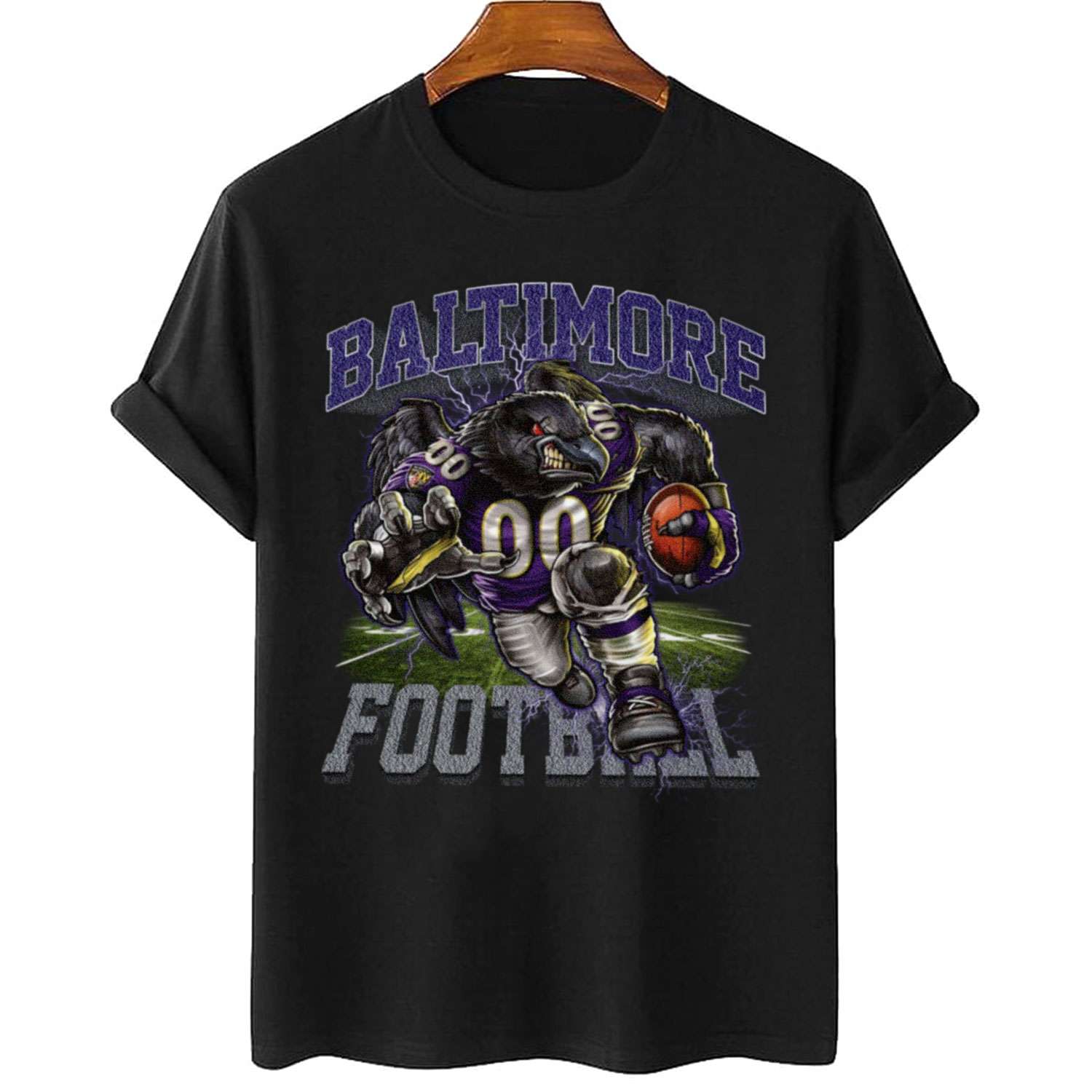 Poe Mascot Baltimore Ravens T-Shirt