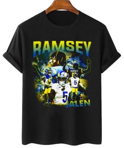 T Shirt Women 2 TSBN104 Jalen Ramsey Vintage Bootleg Style Los Angeles Rams T Shirt