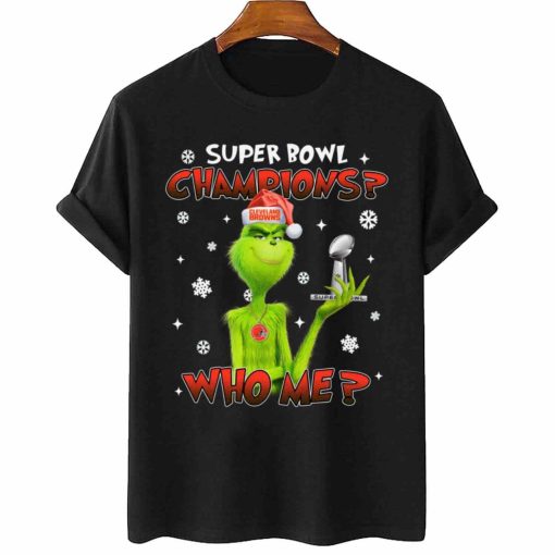 T Shirt Women 2 TSGR08 Grinch Who Me Super Bowl Champions Cleveland Browns T Shirt