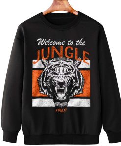 T Sweatshirt Hanging TSBN113 Welcome To The Jungle Vintage Retro Cincinnati Bengals T Shirt