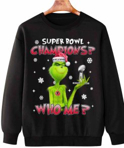 T Sweatshirt Hanging TSGR02 Grinch Who Me Super Bowl Champions Atlanta Falcons T Shirt