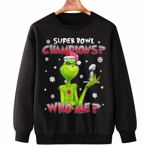 T Sweatshirt Hanging TSGR02 Grinch Who Me Super Bowl Champions Atlanta Falcons T Shirt