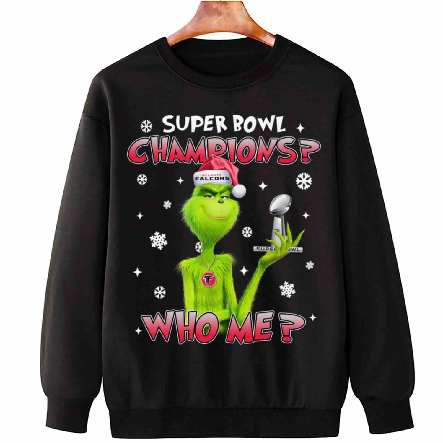 Grinch Who Me Super Bowl Champions Atlanta Falcons T-Shirt