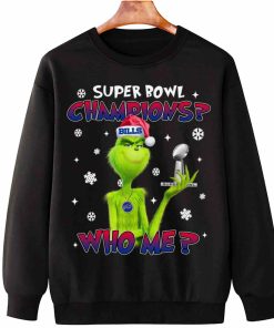 T Sweatshirt Hanging TSGR04 Grinch Who Me Super Bowl Champions Buffalo Bills T Shirt