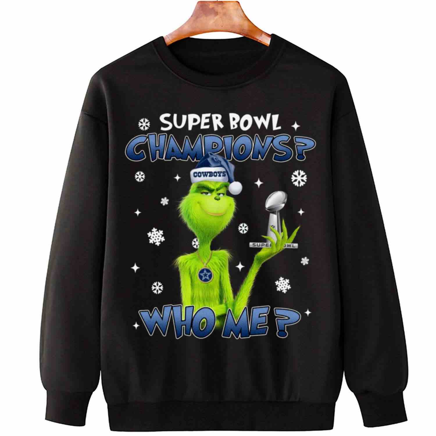 Grinch Who Me Super Bowl Champions Dallas Cowboys T-Shirt