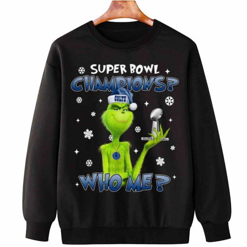 T Sweatshirt Hanging TSGR14 Grinch Who Me Super Bowl Champions Indianapolis Colts T Shirt