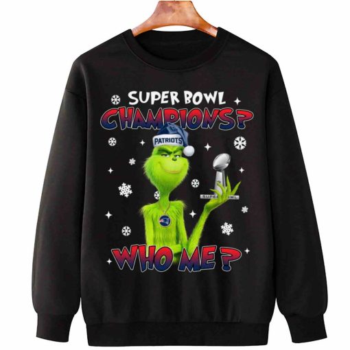 T Sweatshirt Hanging TSGR22 Grinch Who Me Super Bowl Champions New England Patriots T Shirt
